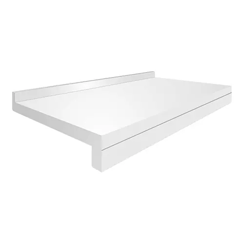 Korting Trancheerplank Duo Wit - 2 Zijden Gekant - 500x370x(H)50mm