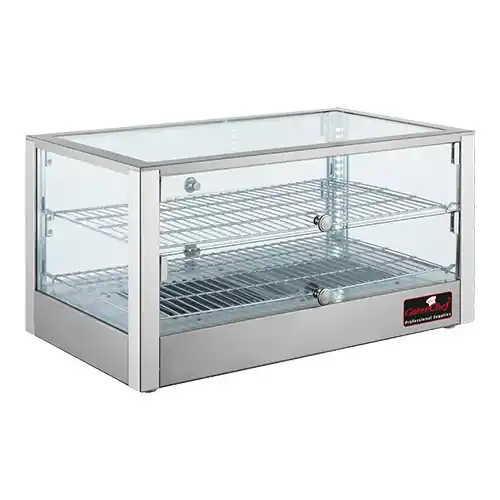 Warmhoudvitrine met Klapdeuren - 400x700x(H)380mm Exclusieve Aanbieding