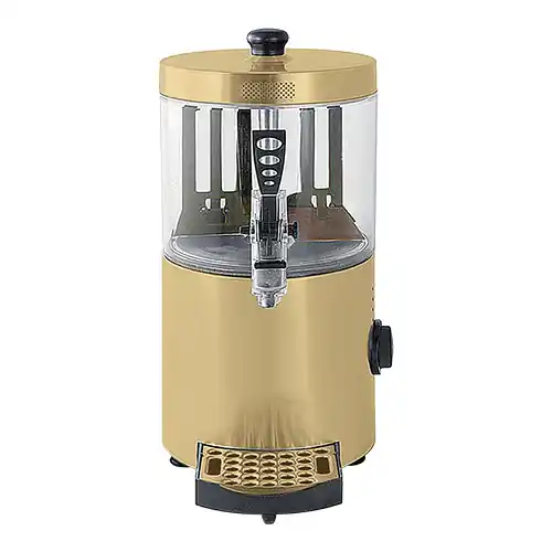 Betaalbaar Chocolademelk Dispenser Goud - voor Warme Chocomel - met Aftapkraan + Lekbakje - 3 Liter