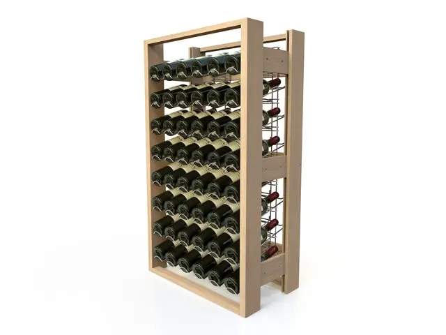 Wijnrek Beukenhout - 48 Flessen Recht Speciale Aanbieding