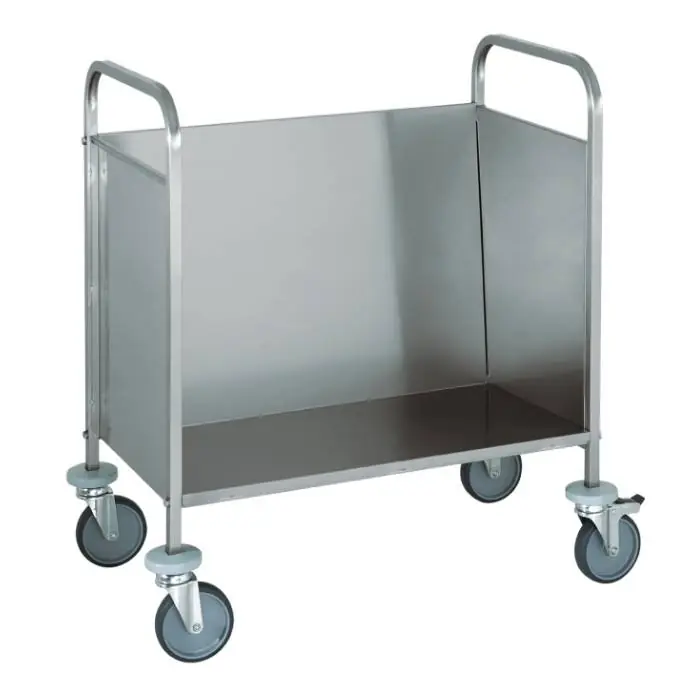 Rechtstreeks Van De Fabrikant HEAVY DUTY Serveerwagen 840x480x(h)900 mm Ronde RVS Buis 4 Zwenkwielen