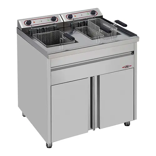 Gratis Retour Friteuse Elektrisch - 2x20 Liter - Met Onderstel - 700x800x(H)900mm