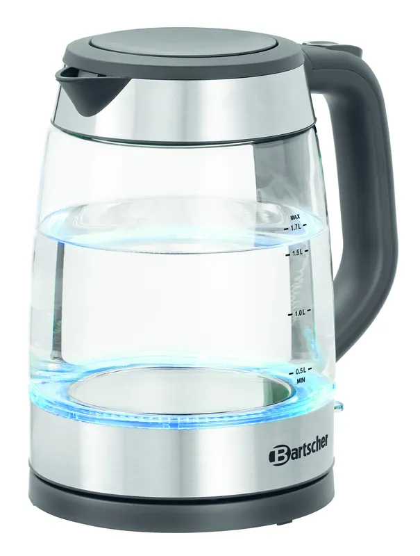Waterkoker met Glazen Inhoud - 1,7 Liter - Blauwe Bodemverlichting Dagaanbieding