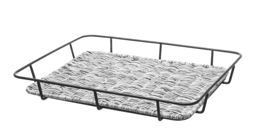 Broodmand Met Roestvast Stalen Rand - Lichtgrijs - 400x300x(H)50mm Koop Vandaag