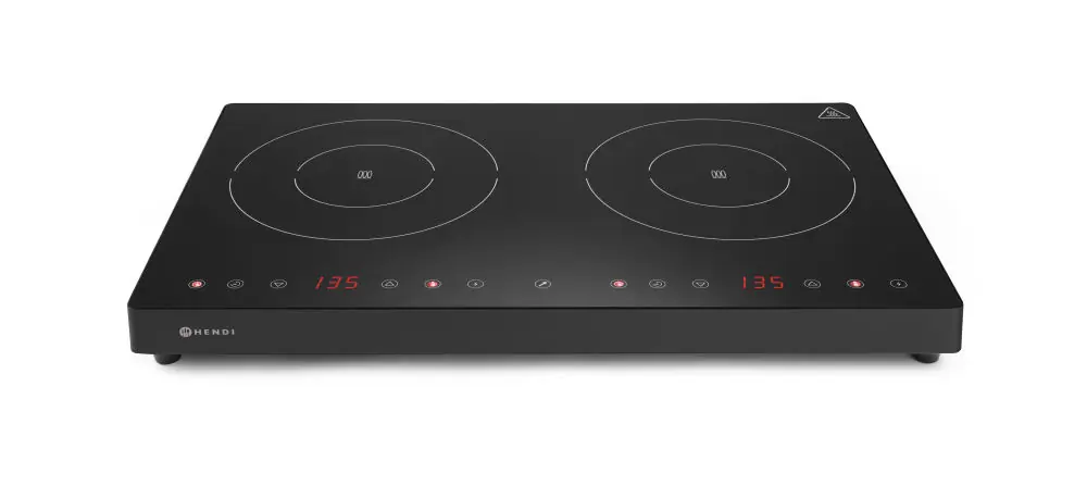 Laatste Kans Inductiekookplaat dubbel Kitchen Line - 3500W - 608x405x(h)54mm