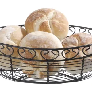 Draadmandje Deco Ovaal - Matzwarte Coating - 255x160x(H)80mm Weekendaanbieding