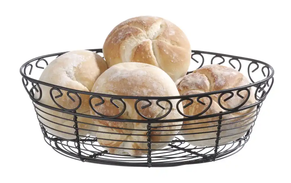 Draadmandje Deco Ovaal - Matzwarte Coating - 255x160x(H)80mm Weekendaanbieding