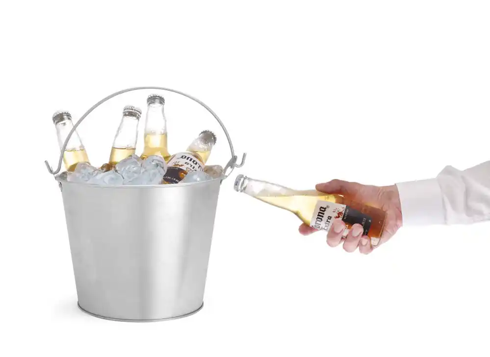Bier Emmer - Met Flesopener In De Handgreep - Ø230x(H)180mm Meest Verkocht