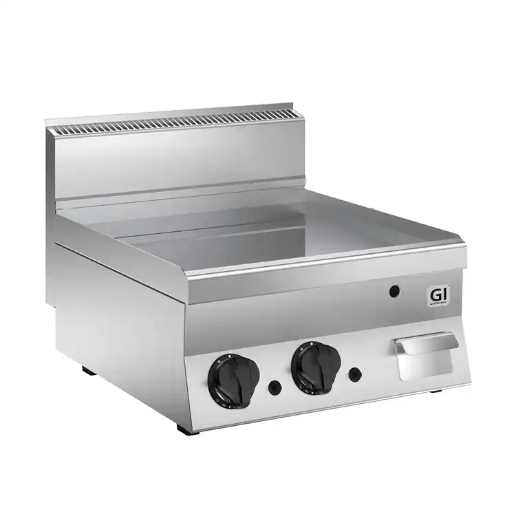 Lage Kosten 650 HP Gasbakplaat Glad Geslepen - RVS Plaat - 10 kW - 700x650x(H)295mm