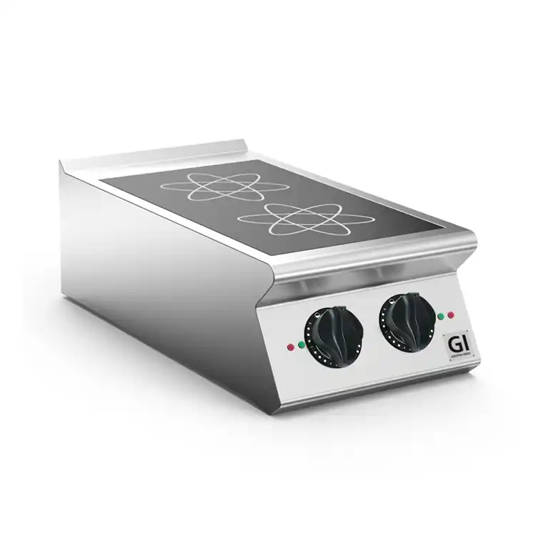 700 HP Inductie Kookplaat - 2 Kookzones - 7 kW - 400x730x(H)250mm Bestseller