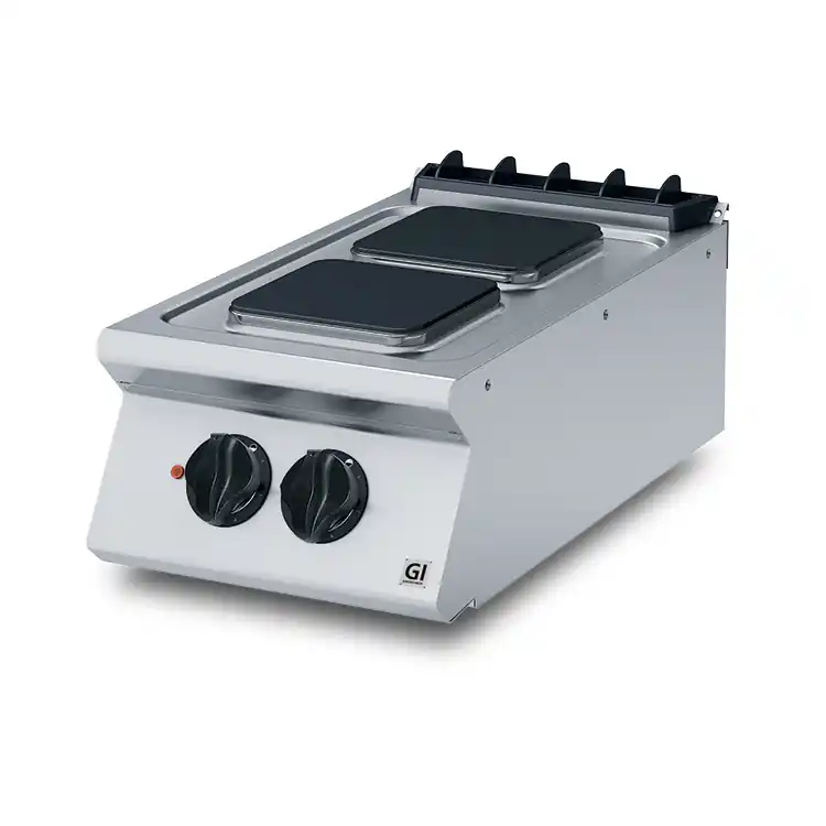 700 HP Kooktoestel 2 Vierkante Kookplaten - 5,2 kW - 400x730x(H)250mm Direct Verzonden