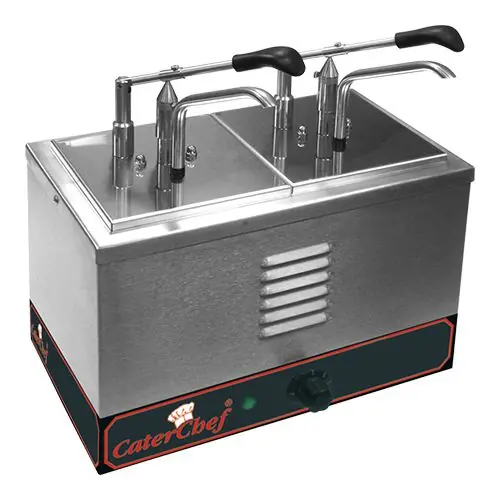 Bain-Marie Sauzendispenser 2 x 1/6 GN + Dispensers Lage Prijs