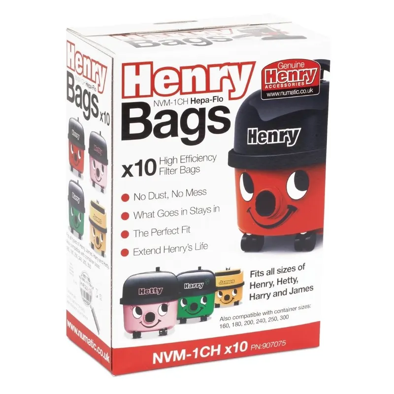 Numatic Henry Stofzuigerzakken - Pak van 10 Stuks Laatste Versie