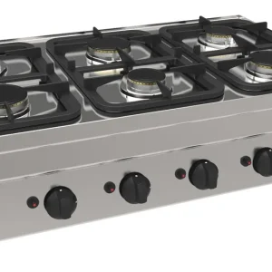 Gasfornuis GH6 / 6FLT - Tafelmodel - 3x 3kW & 3x 3,6kW - 1050x600x(H)300mm Nu Kopen