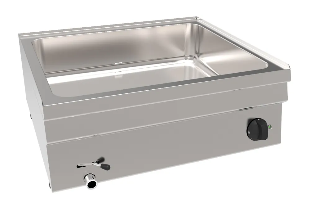 Beste Prijs elektrische bain-marie EBM6 / 2/1T - 2/1 GN 150mm - 2,6 kW - Waterafvoer - 700x600x(H)300mm