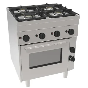 Gasfornuis GH6 / 4FLUBO - 4 Pits & Elektrische Oven - 2x 3kW & 2x 3,6 kW - 700x600x(H)850mm Nu Kopen