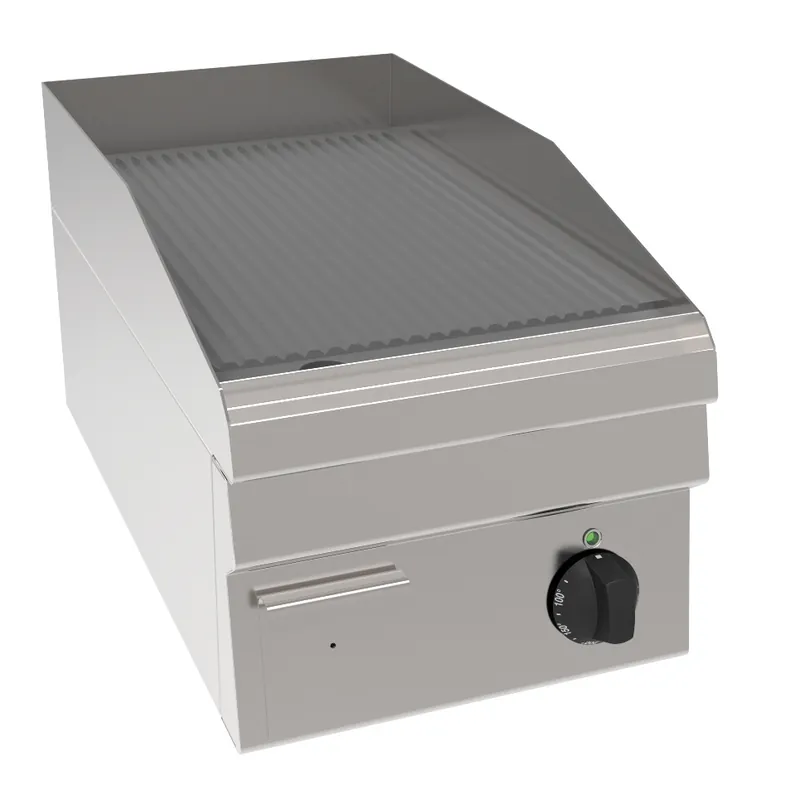 Elektrische Bakplaat EBP6 / GE-350T - Geribbelde Plaat - 3,9 kW - 350x600x(H)300mm Gratis Retour