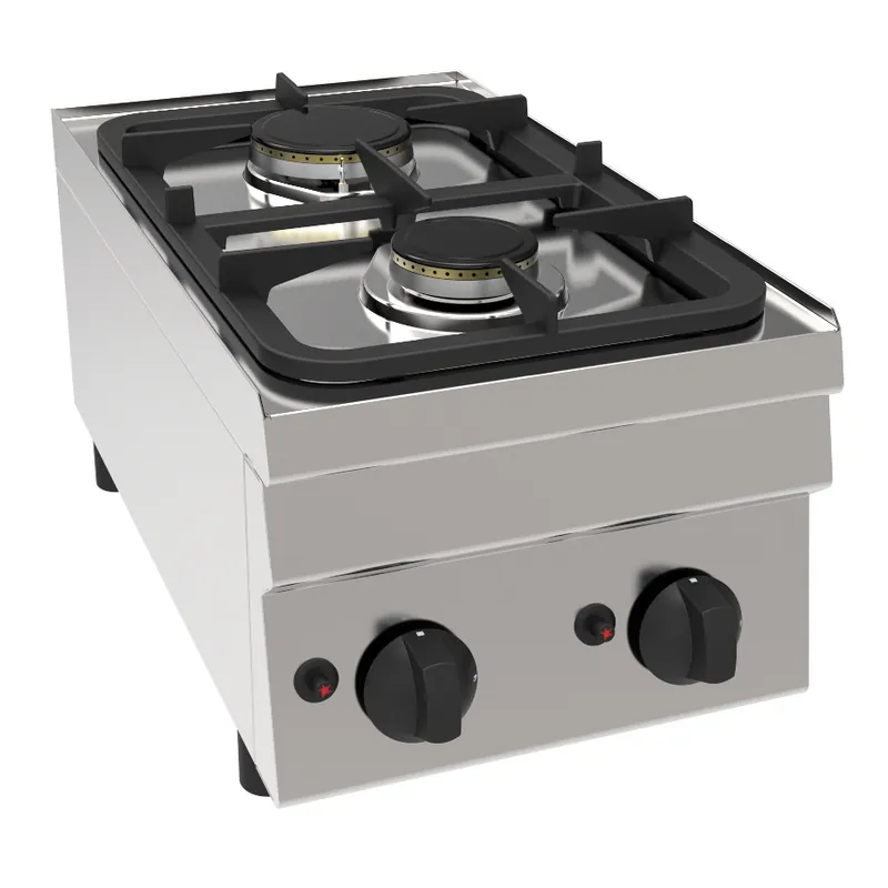 Merkproduct Gasfornuis GH6 / 2FLT Tafelmodel - 3kW & 3,6kW - 350x600x(H)300mm