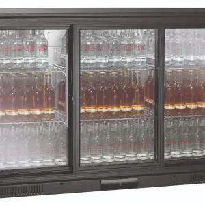 Barkoelkast - 270 Liter - 3 Glazen Deuren - 1350x530x(H)850mm Flitsaanbieding