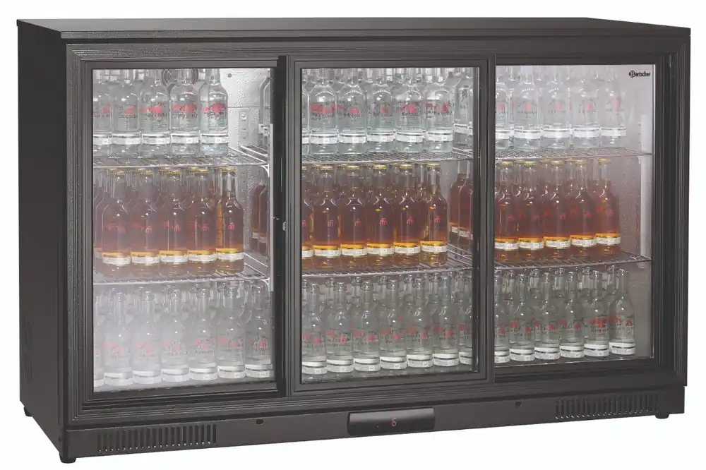 Barkoelkast - 270 Liter - 3 Glazen Deuren - 1350x530x(H)850mm Flitsaanbieding