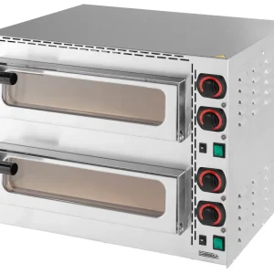 Casselin - 2 Kamer Pizza Oven 400 - 3,4 kW - B 550 x D 536 x H 488 mm Rechtstreeks Van De Fabrikant