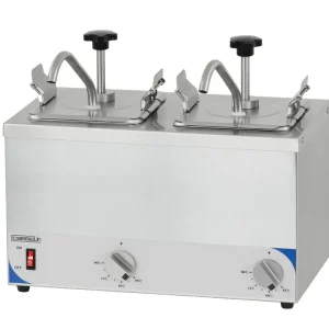 Veilige Betaling Dubbele Verwarmde Pomp Dispenser - 2x GN 1/6 - 200W - 413x320x(H)355mm