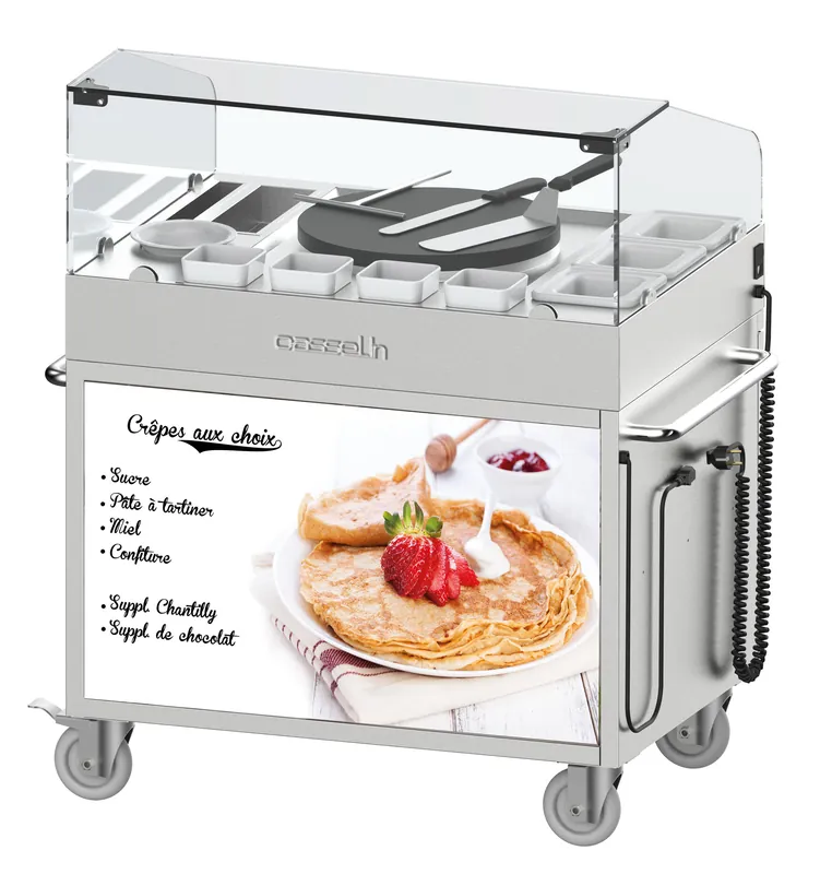 Trolley Inbouw voor de Crepe Maker Serveerstation 40 - 1040x708x(H)1150mm Beperkte Voorraad