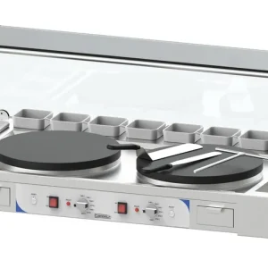 Seizoensaanbieding Dubbele Crepe Maker Serveerstation - 5400W - 1380x650x(H)465mm