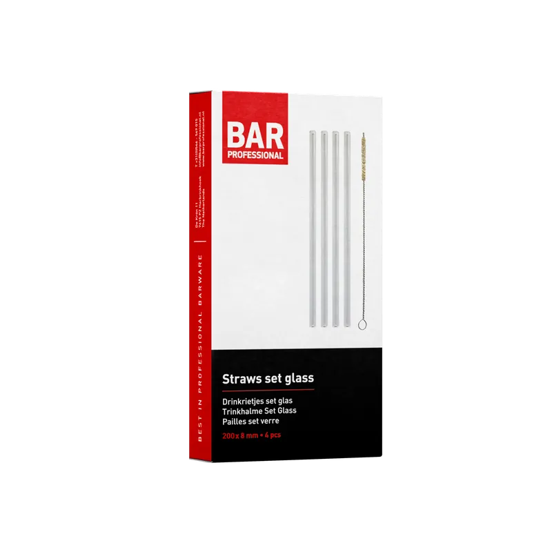 Favoriet Glazen Drink Rietjes - 200mm - 4 Stuks
