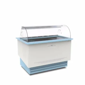 Gereduceerde Prijs Schepijsvitrine Dolce Vita Elle - 10x 5 Liter - Gebogen Voorruit - 1437x945x(H)1290mm