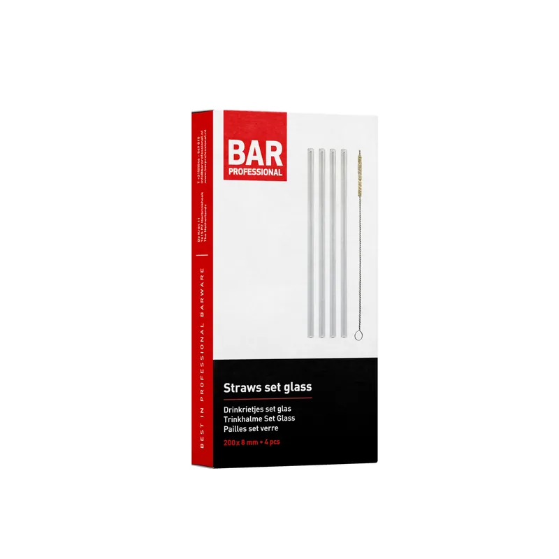 Bestseller Glazen Drink Rietjes - 140mm - 4 Stuks