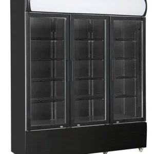 Beste Prijs Display Koelkast Zwart - 3 Glazen Deuren - FCU-1200 BL - 1600x610x(H)1973mm
