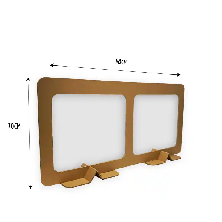 Aanbieding Kartonnen Tussenschot voor Horeca en Kantoor Laag Model - 1450x700mm - Per 5 Stuks