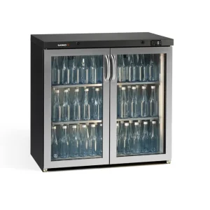 Flessenkoeling 2-Deurs - Chroom - Gamko LG3/250GCS Maxiglass - 250L - Klapdeuren - 900x576x850mm Weekendaanbieding