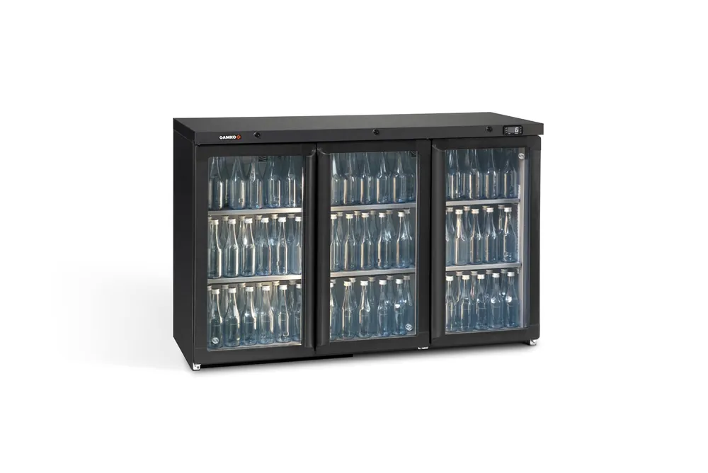 Flessenkoeling 3 Klapdeuren - Antraciet - Gamko MG3/315G - 315L - 1350x576x900/910mm Direct Verzonden