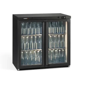 Fabrieksprijs Flessenkoeling 2 Klapdeuren - Antraciet - Gamko MG3/250G - 250L - 900x576x900/910mm