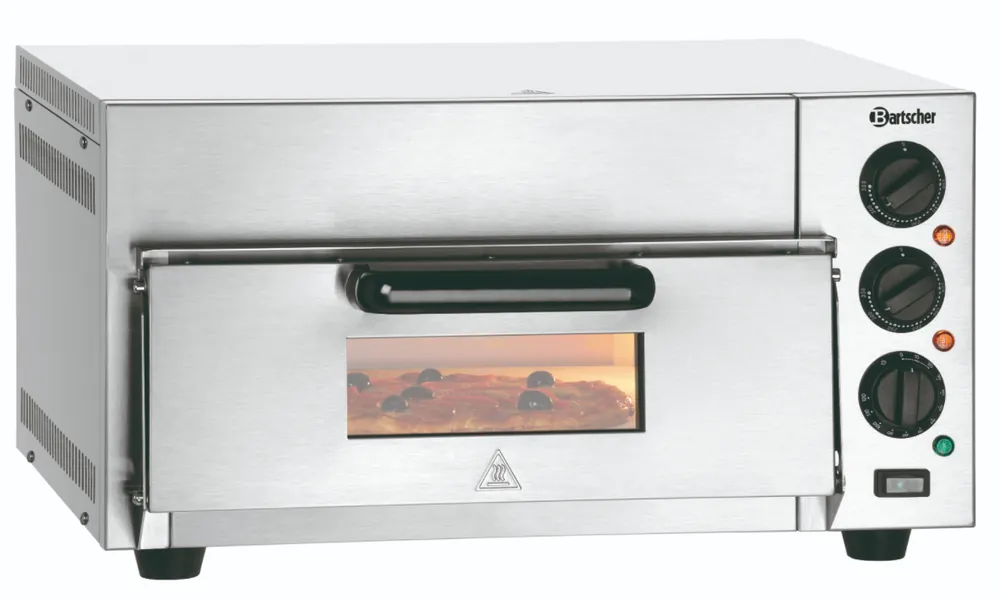 Pizzaoven RVS ST415 - 1x Ø400mm Pizza - 2kW - 565x585x(H)265mm Nu Kopen