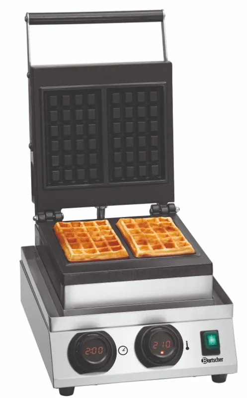 Laatste Kans Wafelijzer MDI 1BW-AL - Gecoat Aluminium - Brusselse Wafels - 1,8 kW - 300x420x(H)260mm