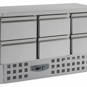 Exclusieve Aanbieding Koelwerkbank - RVS - 6 lades - 136x70x(h)87cm