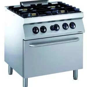 Fornuis Gas 4 Pits met Gas oven - 4 x 5,5kw - 800x700x(h)900mm Bestseller