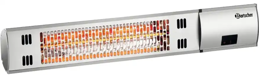 Lage Prijs Elektrische Infrarood Straalkachel - Wandmontage - Aluminium - Incl. Afstandsbediening - 615x100x(H)100mm