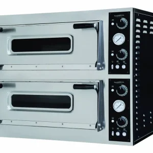 Pizza Oven Elektrisch Dubbel - Pizza 40 cm - 8 stuks - 1100x1074x(h)745mm Direct Beschikbaar