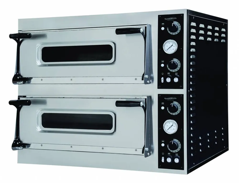 Pizza Oven Elektrisch Dubbel - Pizza 40 cm - 8 stuks - 1100x1074x(h)745mm Direct Beschikbaar