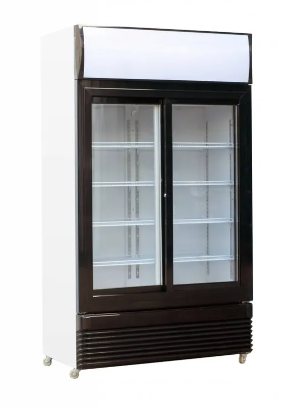 Direct Beschikbaar Koelkast Wit - Glazen Schuifdeuren - BEZ-780SL - 1120x595x(H)2100mm