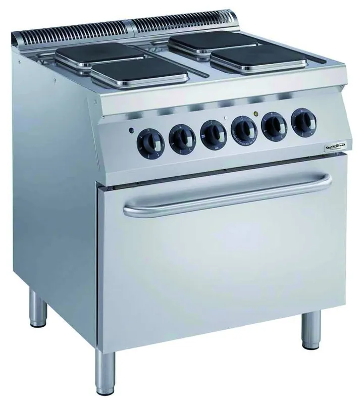 elektrisch fornuis - elektrische oven - 400V-4x2.6kW - 800x700x(h)850mm Direct Verzonden