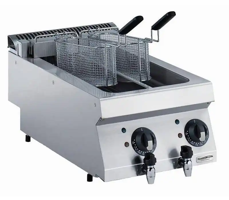 Actieprijs Elektrische Friteuse 2 x 5 Liter - 9kw - 400V - 400x700x(h)250mm