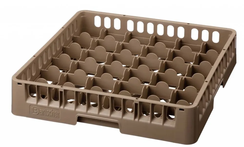 Glazen mand - 36 vakken - Stapelbaar - 500x500x(h)142mm Populair