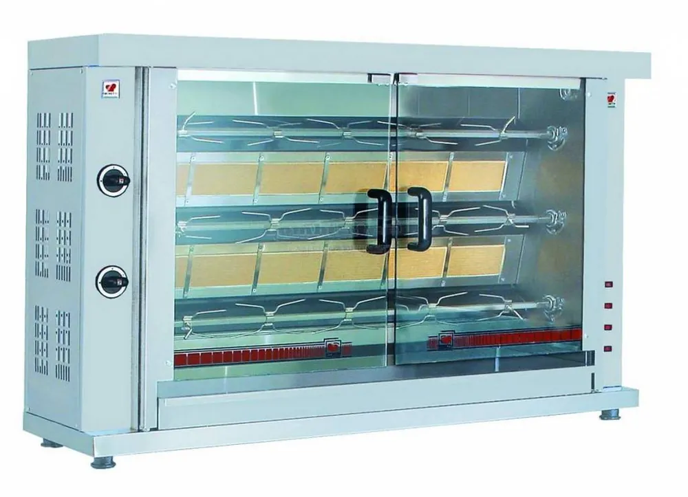 Kippengrill met 3 spiesen - gas - 3 artikelen - 1320x460x(h)880mm Laatste Kans
