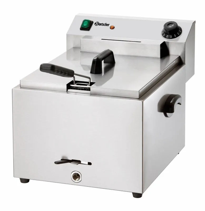 Elektrische Friteuse - 10 Liter - Met Aftapkraan - 8,1 kW - 410x500x(H)380mm Betrouwbaar