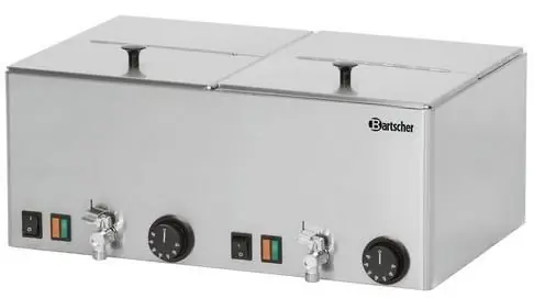 Worstenwarmer Dubbel - Bain Marie met Aftapkraan - 535x395x(H)240 mm Snelle Levering